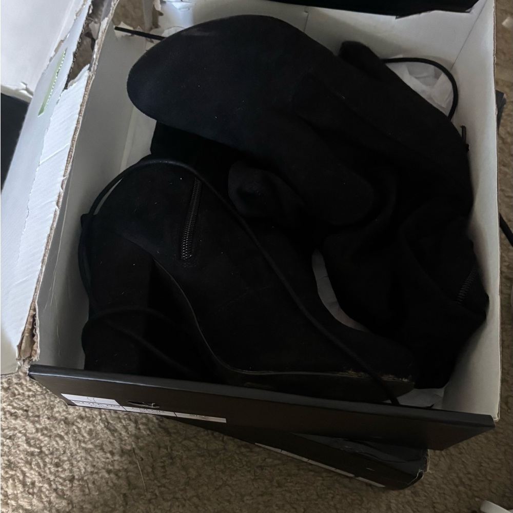 Black Wedge Ankle Boots